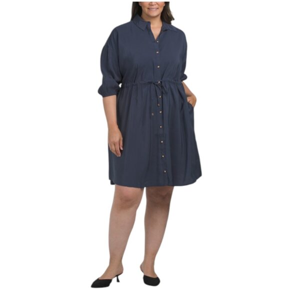 ESTELLE Plus Zale Shirt Dress - Picture 1 of 3